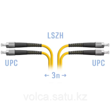 Патчкорд оптический прямой FC/UPC - FC/UPC, SM (одномод), Duplex 3 метра