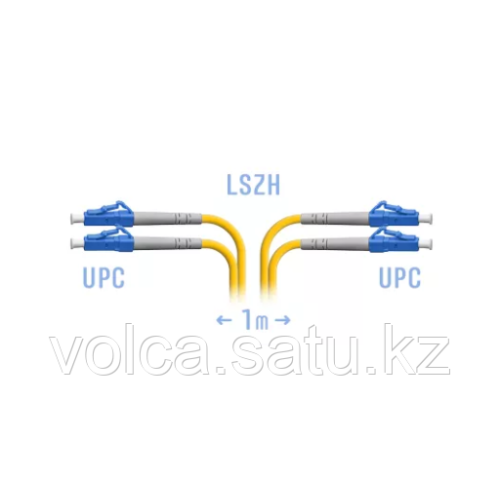 Патчкорд оптический прямой LC/UPC - LC/UPC, MM (многомод 50/125 (OM3)), Simplex, 1 метр