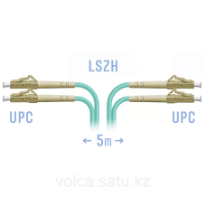 Патчкорд оптический прямой LC/UPC - LC/UPC, MM (многомод 50/125 (OM3)), Duplex, 5 метров