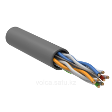 Витая пара U/UTP кат.6 4х2х23AWG solid PVC серый (305м) упак.