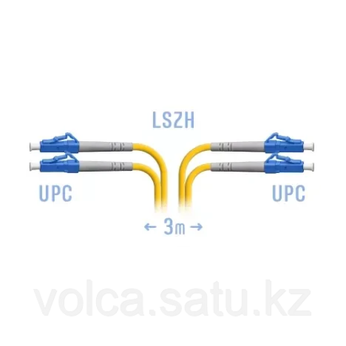 Патчкорд оптический переходной LC/UPC - LC/UPC, SM (одномод), Duplex, 3 метр