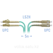 Патчкорд оптический прямой LC/UPC - SC/UPC, MM (многомод 50/125 (OM3)), Duplex, 5 метров