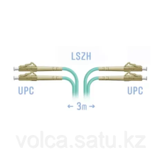 Патчкорд оптический прямой LC/UPC - LC/UPC, MM (многомод 50/125 (OM3)), Duplex, 3 метра