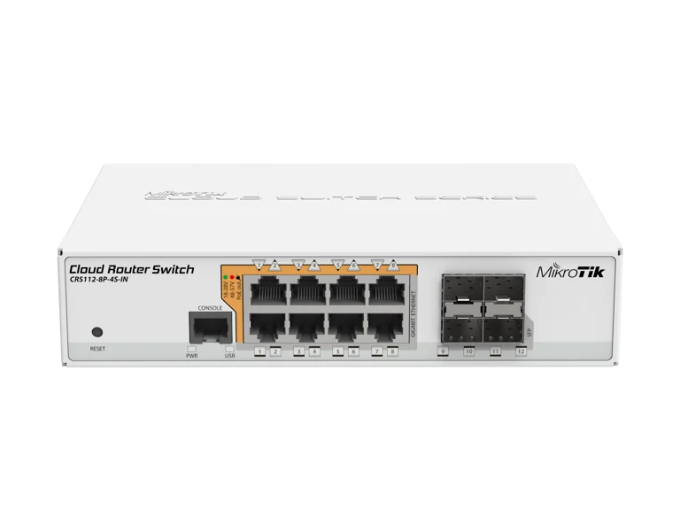Коммутатор MikroTik CRS112-8P-4S-IN — официальное фото MikroTik