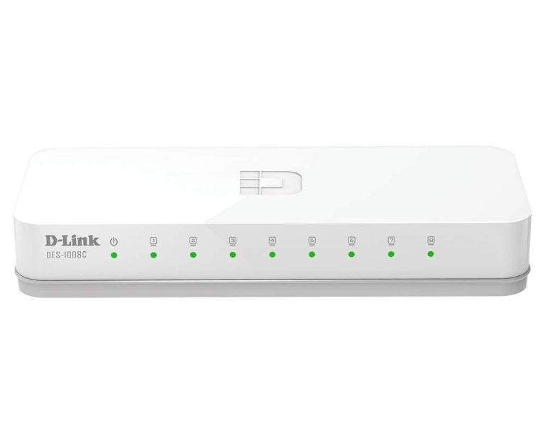 Неуправляемый коммутатор D-Link DES-1008C на 8 портов