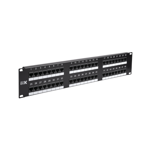 Патч-панель ITK PP48-2UC6U-D05, 48 портов Cat6 UTP, 2U