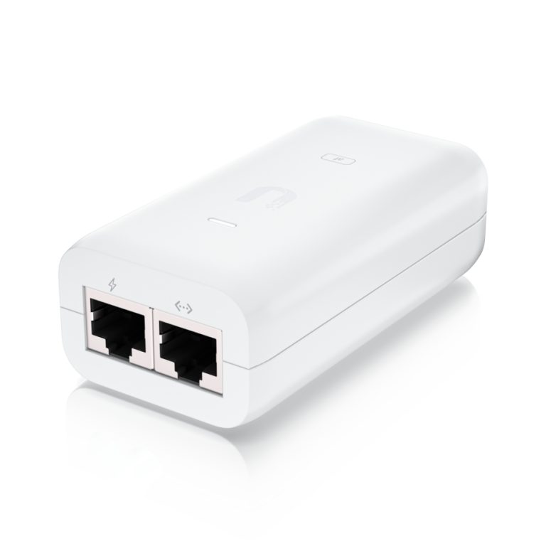 U-POE (U-POE-af) Ubiquiti PoE Adapter, выходное напряжение 48VDC @ 0.32A, PoE 802.3af. Гигабитный Ethernet порт
