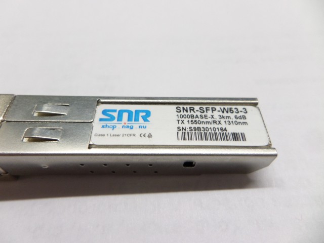 SFP-модуль SNR-SFP-W53-3 WDM 1550/1310 нм 1 Гбит/с 3 км SC